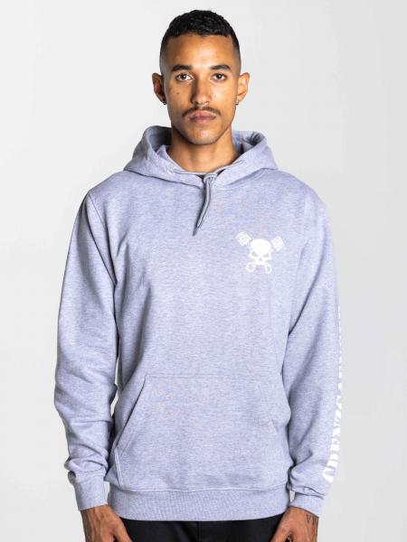 Skull Hoodie Men sports grey