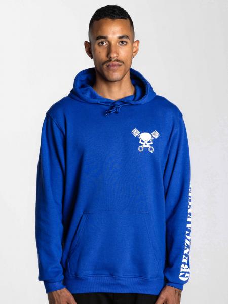 Skull Hoodie Men dazling blue